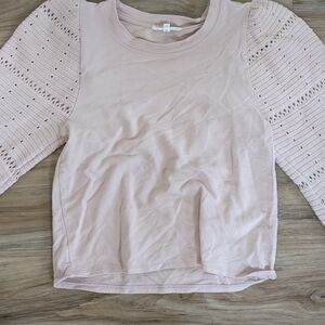 Splendid Light Pink Long Sleeve Top